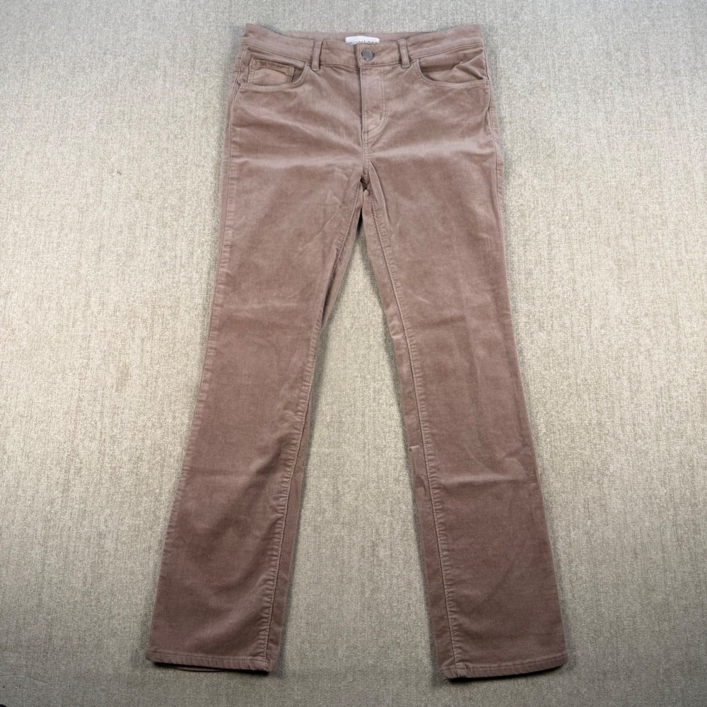 Loft Corduroy Pants Women 6P 28 Brown Straight Leg Stretch Mid Rise